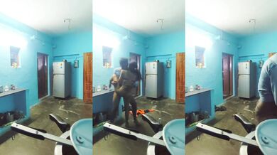 Kitchen k andar khade khade kiya kamwali ki chudai