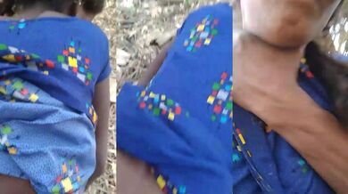 Doggy pose mai garib odia girl ki jungle mai chudai