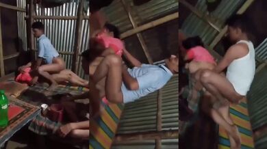 2 ladko nai mil kiya gaanv ki randi ki gaand chudai