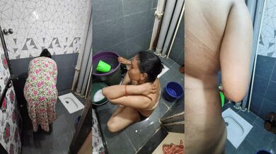 Bathroom ke andar kari sangita bhabhi ki chudai