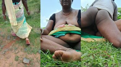 Gaanv ki bihari randi aunty puja ki outdoor chudai