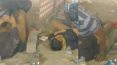 Desi randi khulle mai chudwa rahi hai