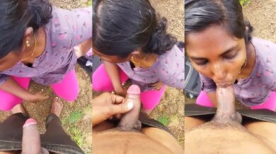Bihari college village girl ne di khulle me blowjob