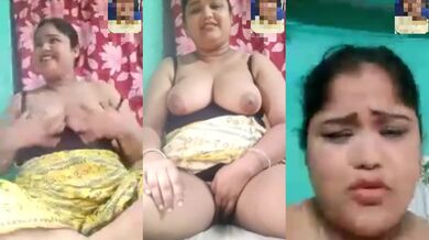 Chubby girlfriend videocall mai sex chat karti hui