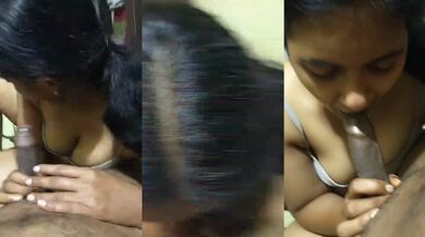 Innocent face wali ladki nai diya boyfriend ko blowjob