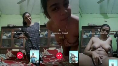 Desi lovers videocall mai sex chat karte hue kiya masturbation