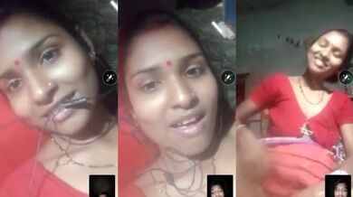Video call mai dikhai gaanv ki bhabhi nai apne boobs or chut