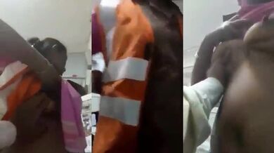 Office ke budhe ne chuchiya dabai kamwali ki