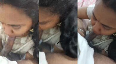 Horny mallu bhabhi ne black lund suck kiya