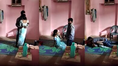 Pati ne chhip ke dost aur biwi ka chudai video banaya