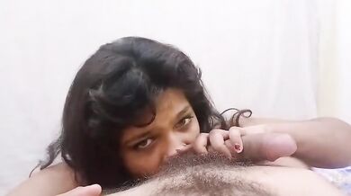 Sexy desi bhabhi ka blowjob aur balls licking