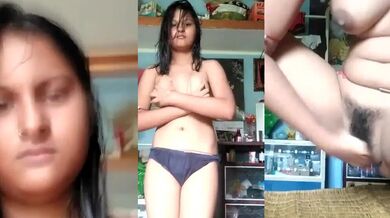 Desi hairy pussy me ungli daalti gujarati bhabhi ka video call