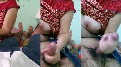 Big boobs Indian wife ne lund ki tel malish ki