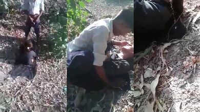 Bihari college gir ka jungle me desi gangbang sex video