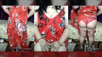 Busty desi aunty ka sexy webcam show