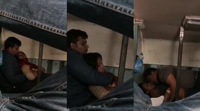 Chalti hui train me choda desi couple ne