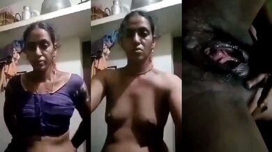 Slim tamil bhabhi nai dikhaai apni gili chut