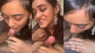 Beautiful college girl nai maje se chusi boyfriend ka lund