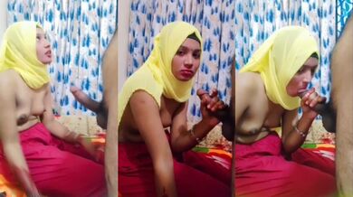 Newlywed muslim wife ka hot blowjob video